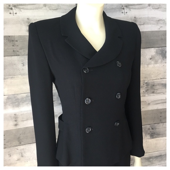 Vintage 80”s Executive black double breasted suit - Picture 2 of 6